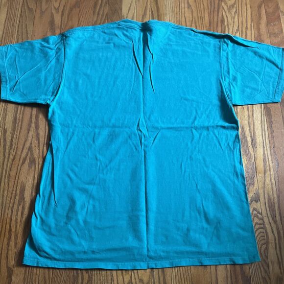 Vintage Jerzees Moorestown New Jersey Law Firm Eagle Made In USA Teal T-Shirt XL - Picture 6 of 6